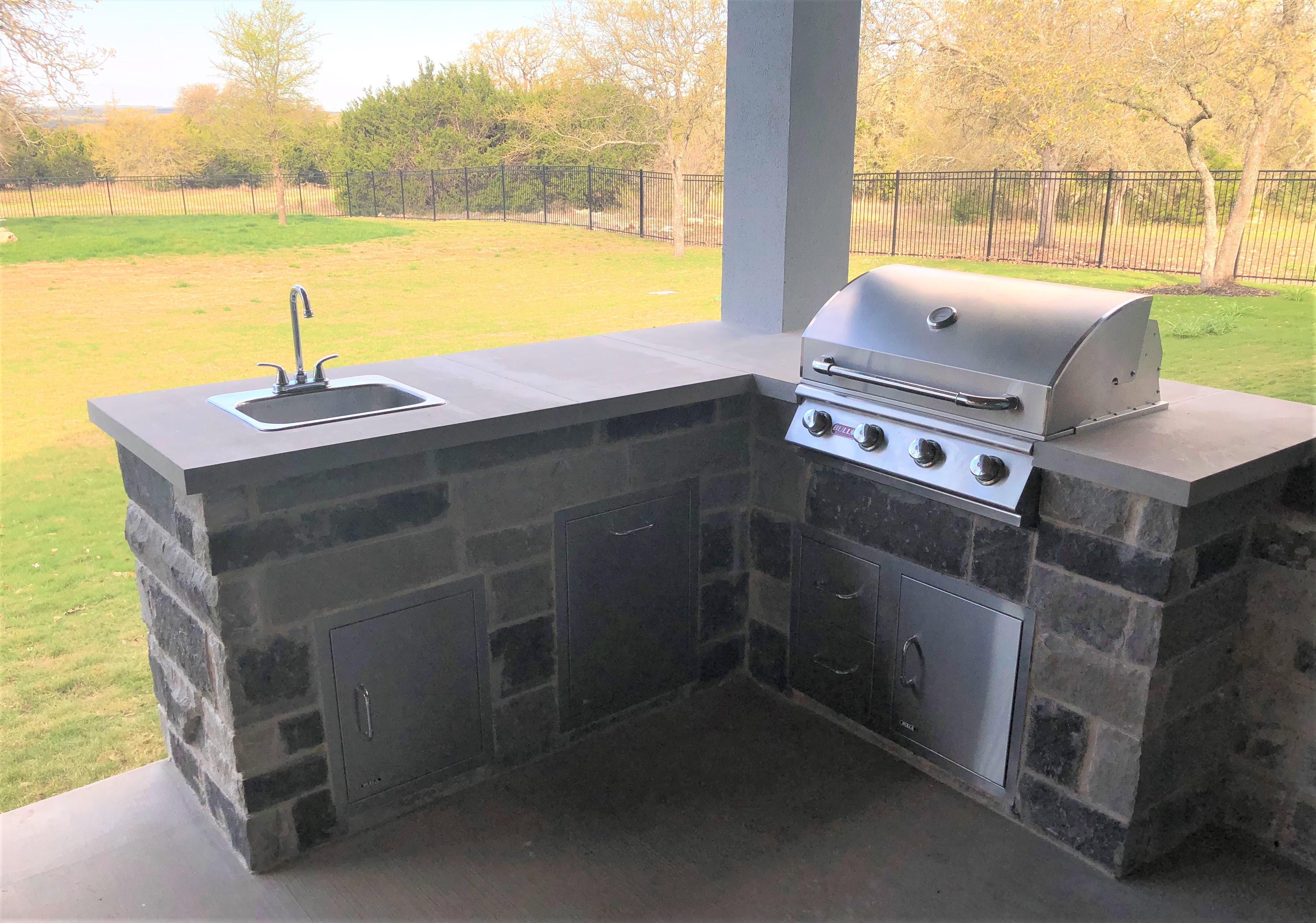 Completed outdoor kitchen project
