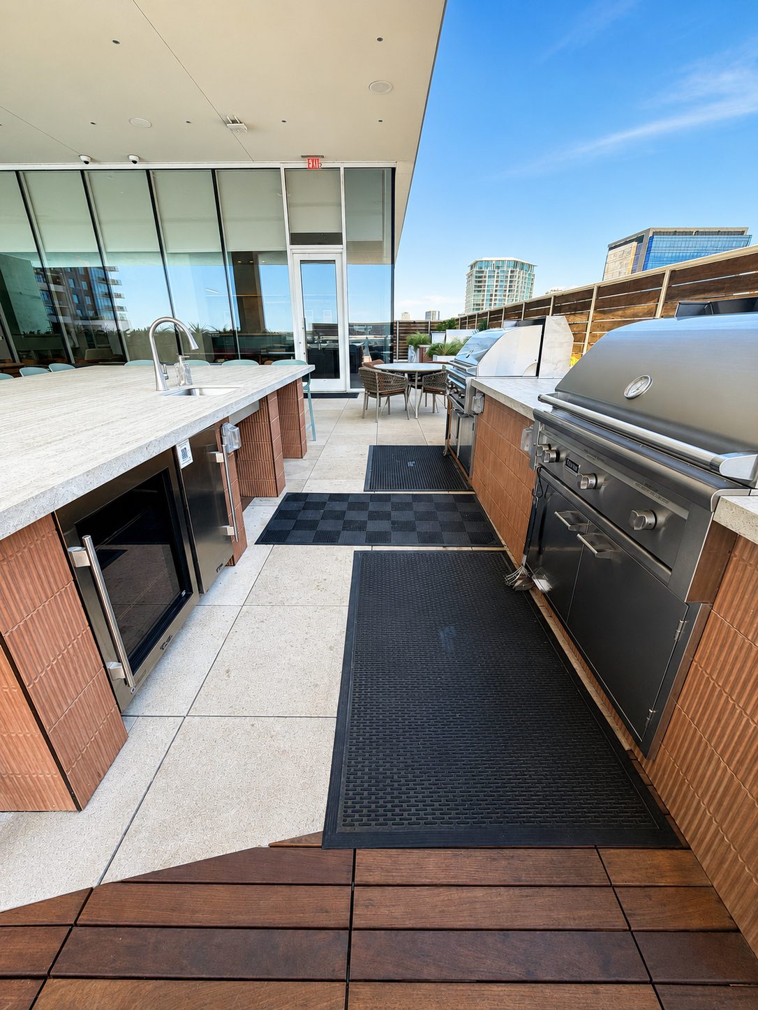 The Independent rooftop terrace dining table
