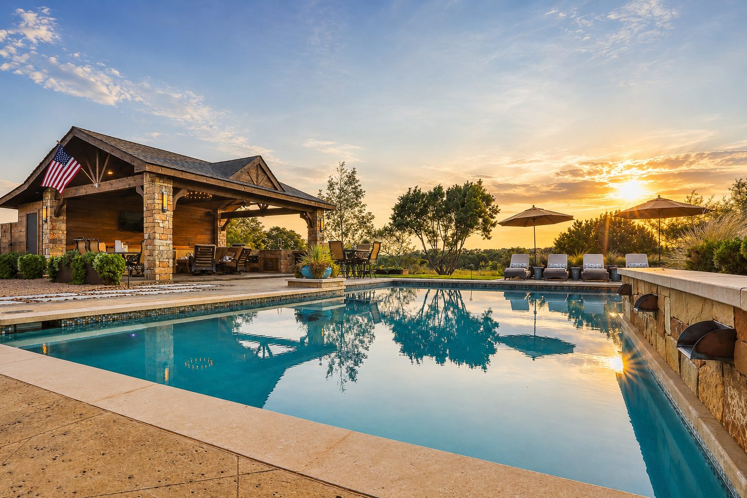 HWY 290 outdoor compound pool surround