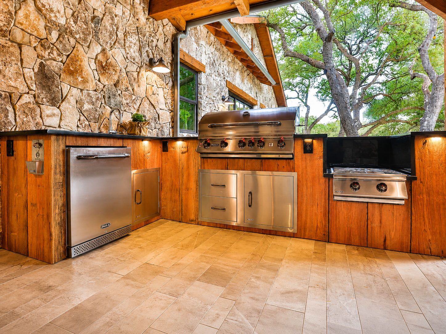 Water's Edge timber-frame covered patio